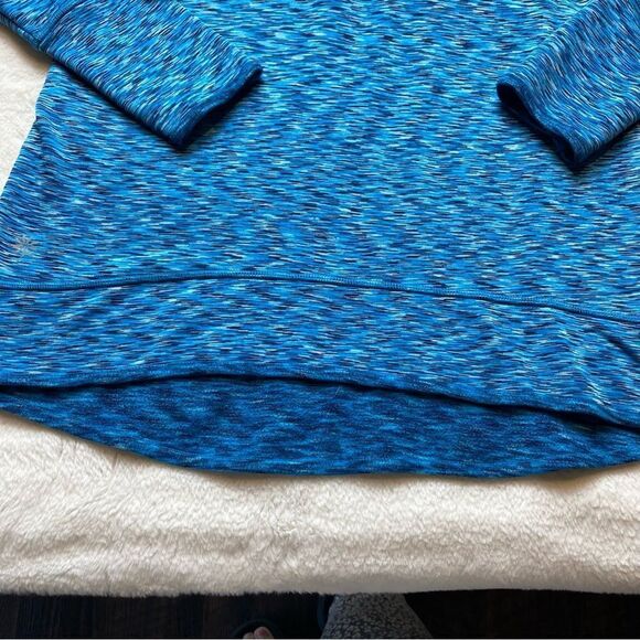 Athleta Blue Space Dye Tranquility Cowl Neck Pullover Size Small - Picture 7 of 12